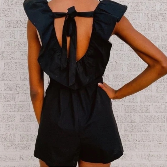 Free People Darling Shorts Ruffle Romper - Picture 3 of 7